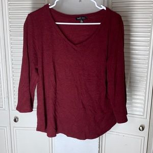 Quarter cut red long sleeve